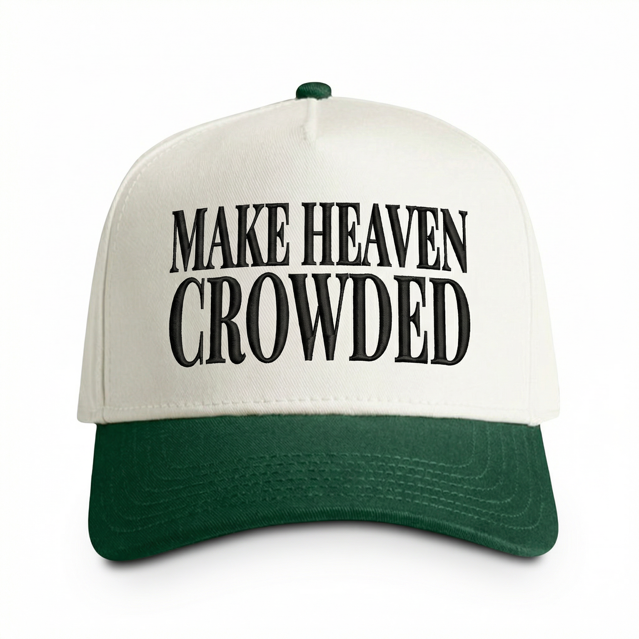 Make Heaven Crowded Embroidered Two-Tone Cap