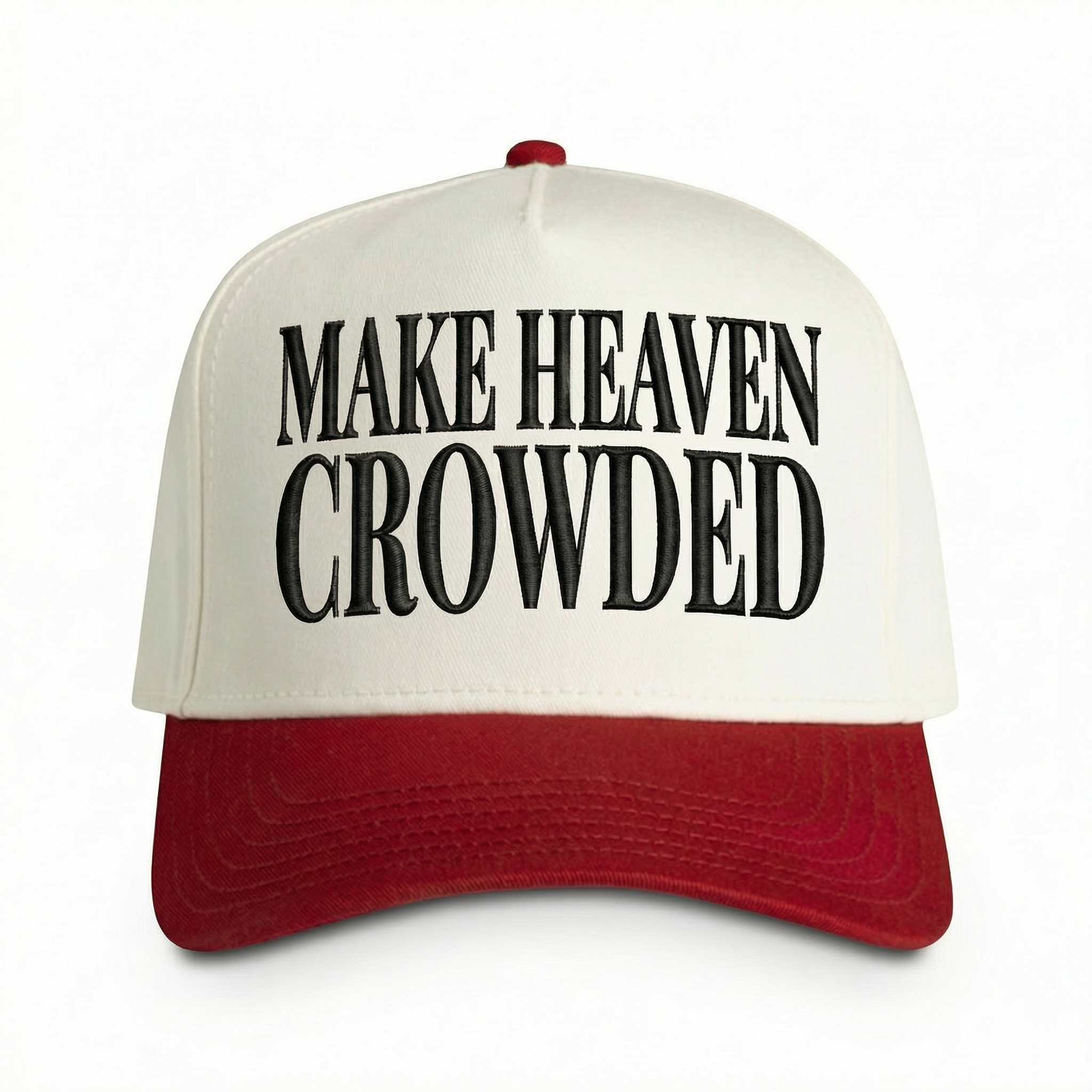 Make Heaven Crowded Embroidered Two-Tone Cap