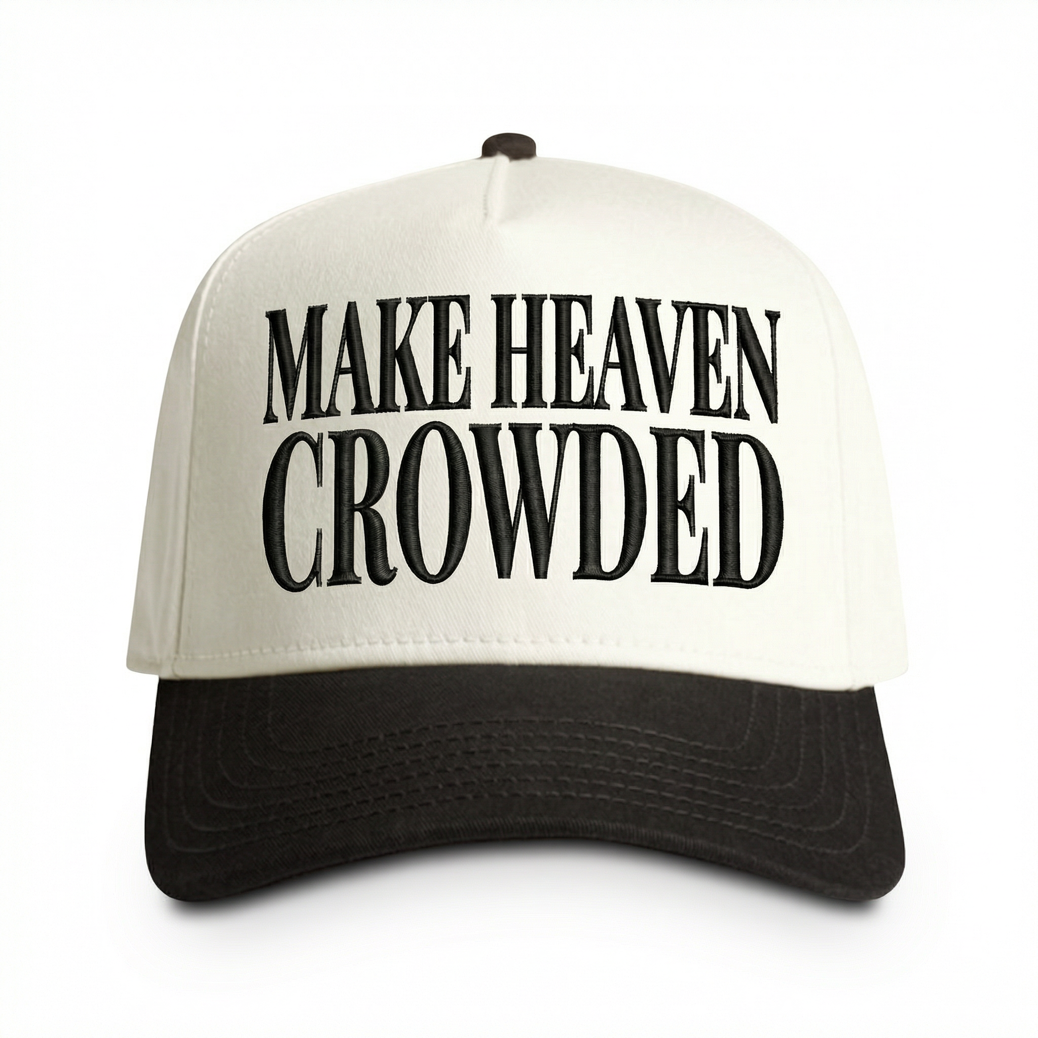 Make Heaven Crowded Embroidered Two-Tone Cap