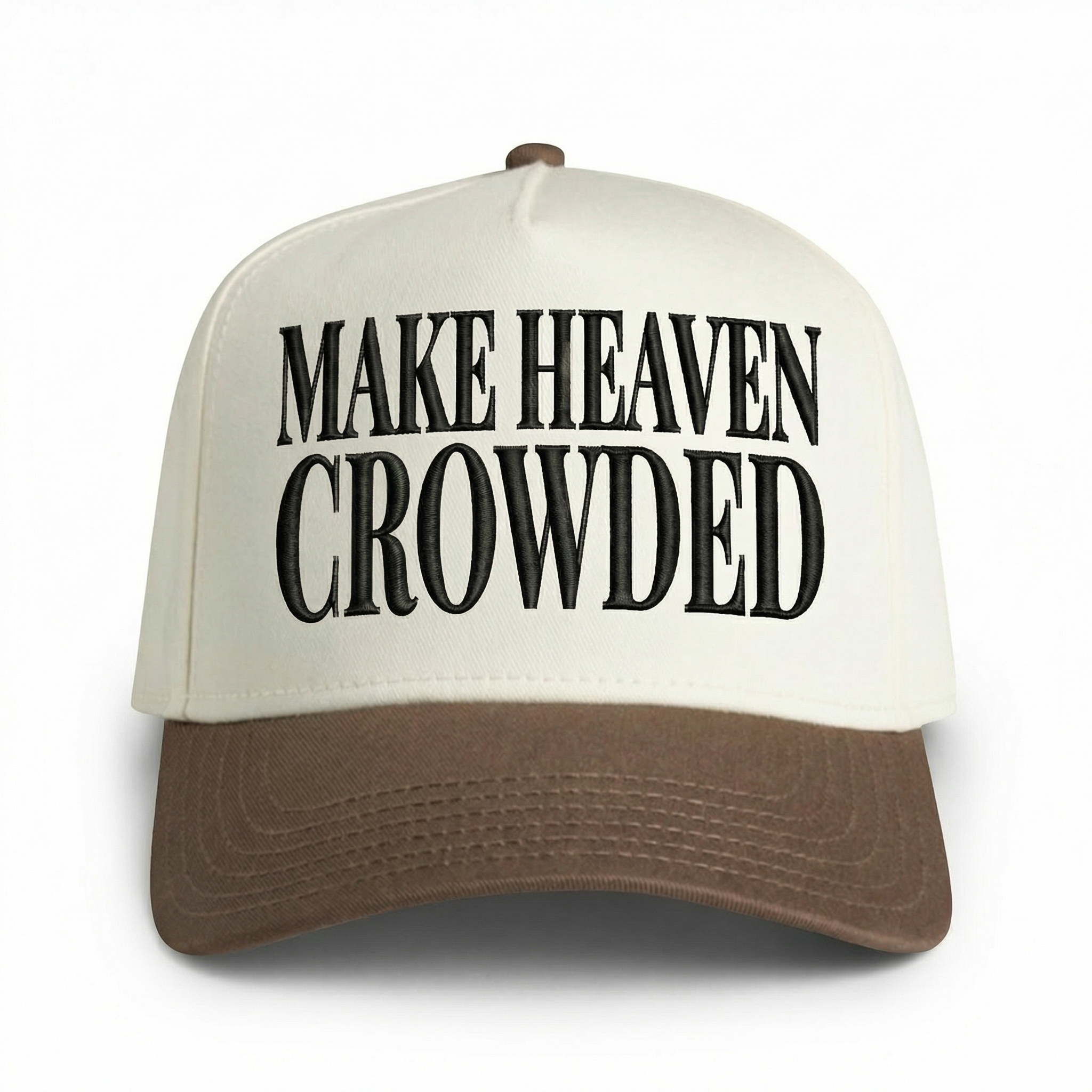 Make Heaven Crowded Embroidered Two-Tone Cap