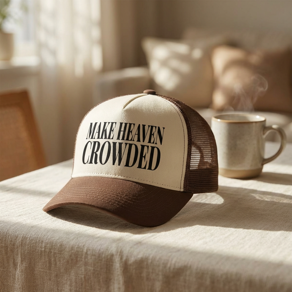 Make Heaven Crowded Embroidered Two-Tone Cap